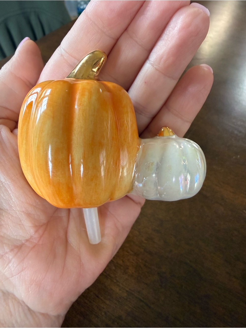 Nora Fleming A02 Pumpkin Spice Double Pumpkins Mini Fall Thanksgiving Halloween
